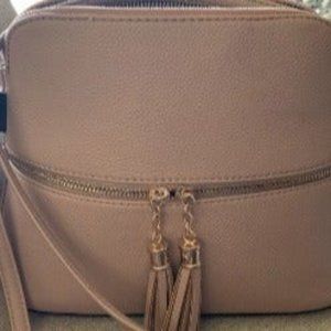 Lunar Lightweight Medium Dome Crossbody Bag Shoulder Bag with Tassel For Women